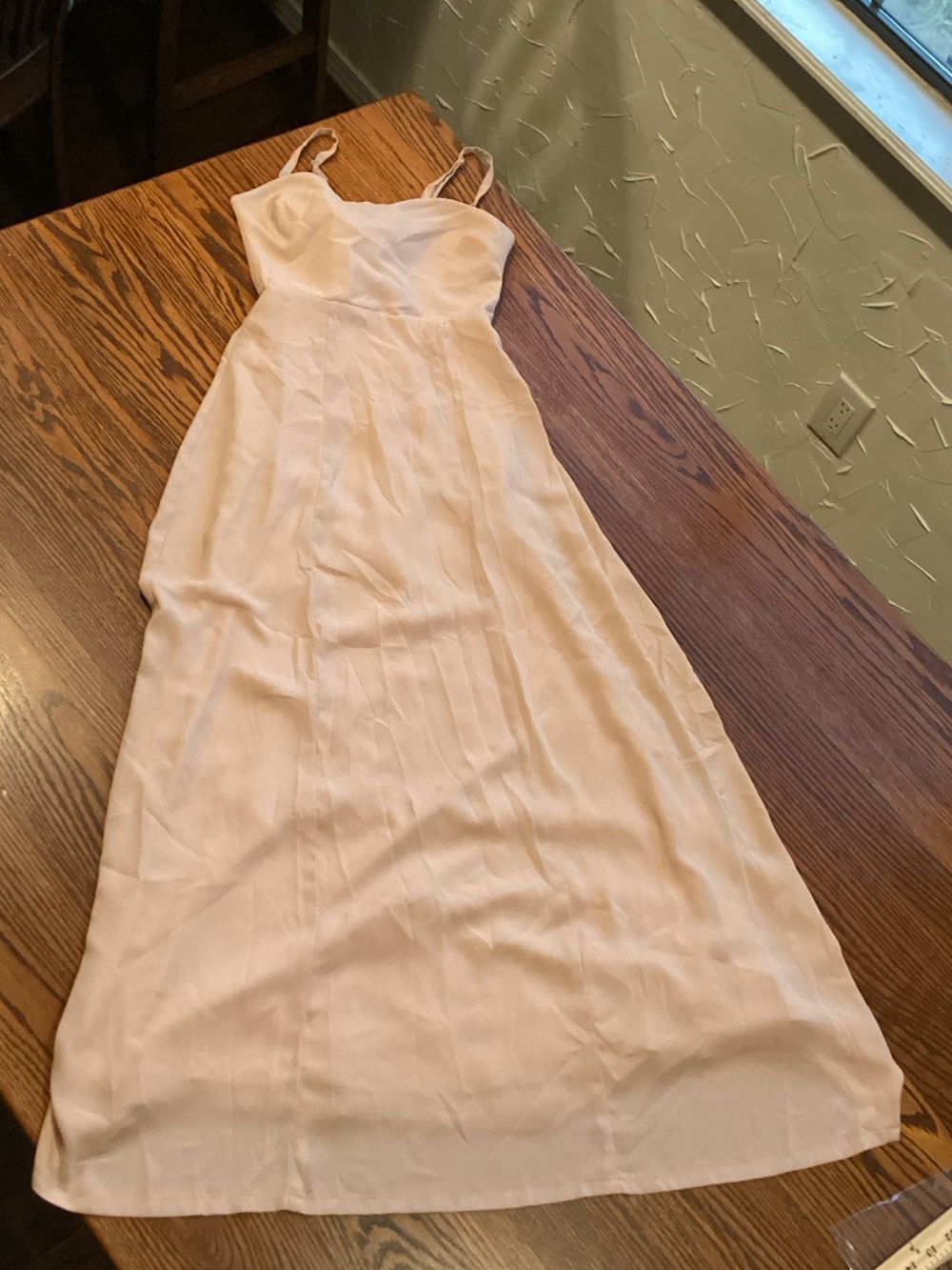 Show Me Your MuMu Blush Maxi Dress with Thin Straps